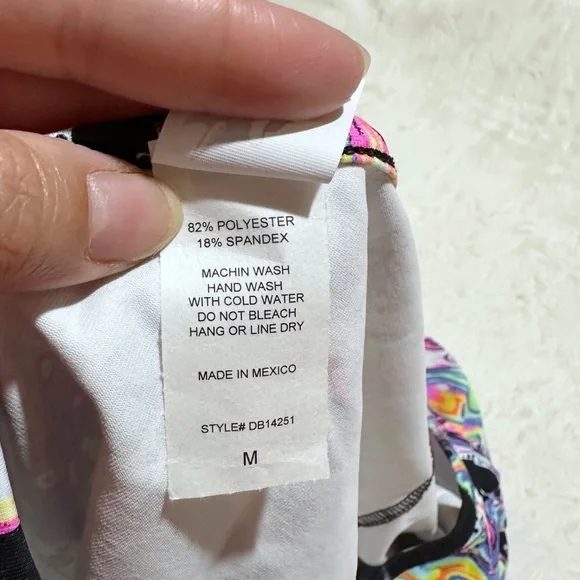 NWOT iHeartRaves Liquid Tripp One Shoulder Cutout Bodysuit Size Medium - Picture 10 of 10